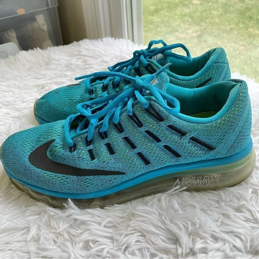 NIKE AIR MAX 2016 blue sneaker shoes‎ size 7 Youth 807236-400